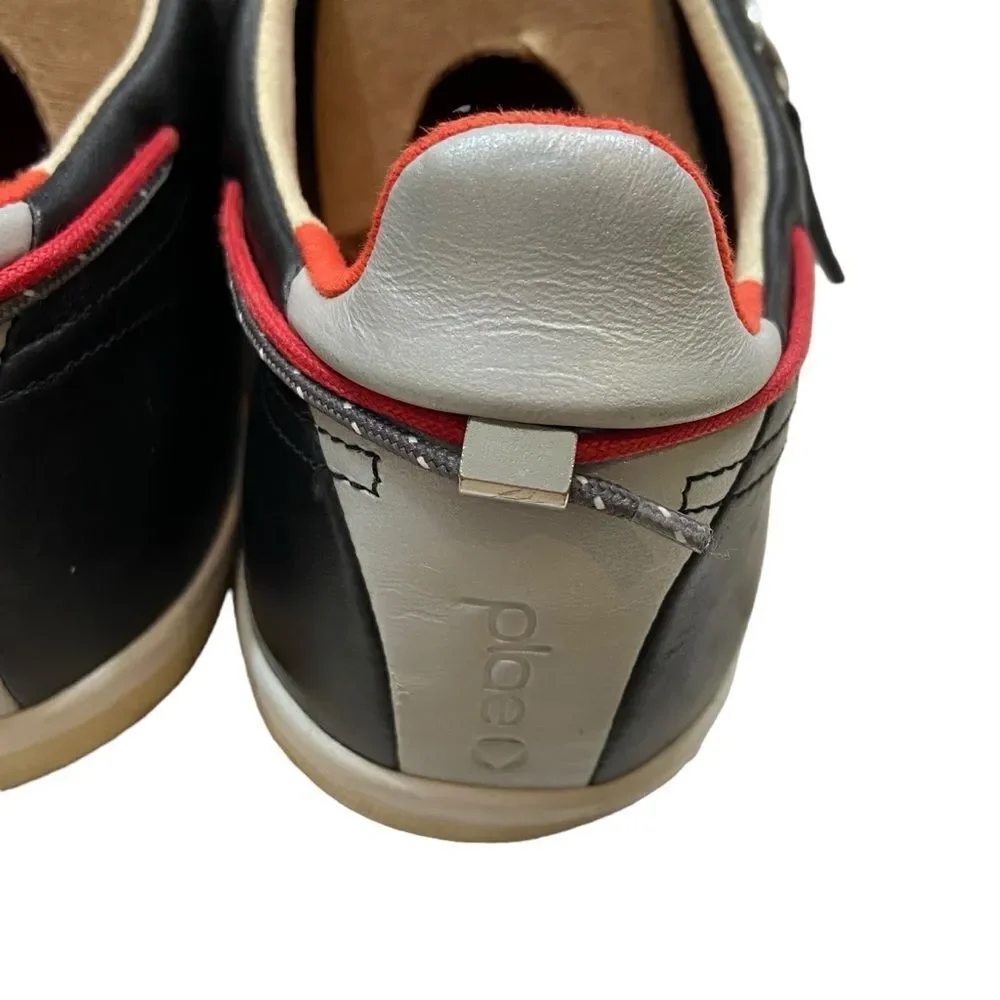 Plae Brand Mulberry Black Leather Sneakers Size 10.5 Men, Size‎ 12 Women
